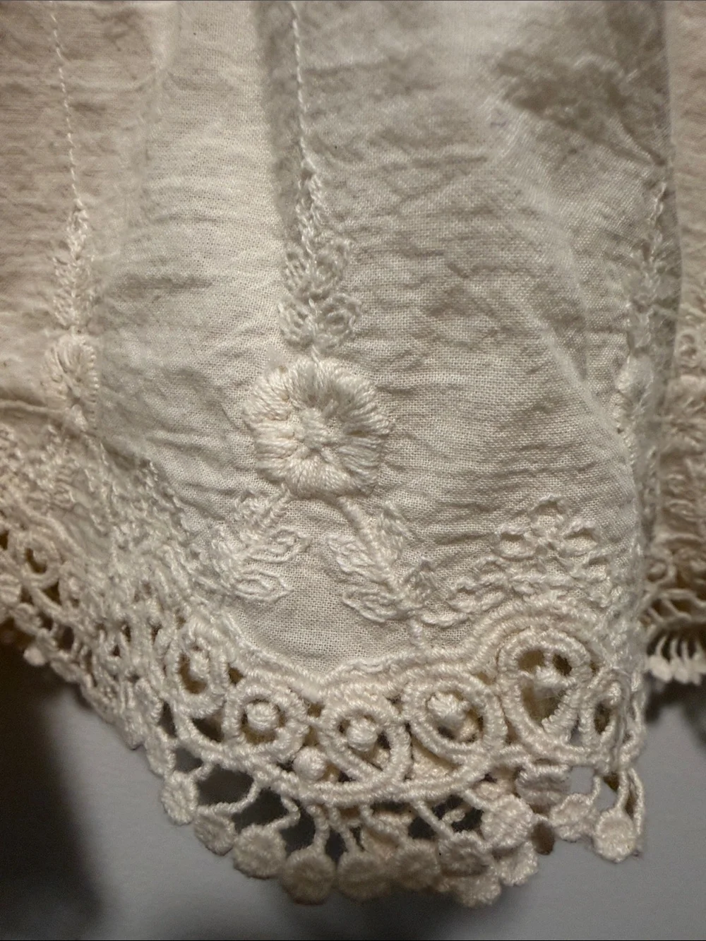 Zara Cream Crochet & Knit Tie-Front Tank - Picture 12 of 13